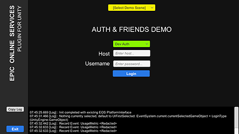 Auth and Friends Screenshot