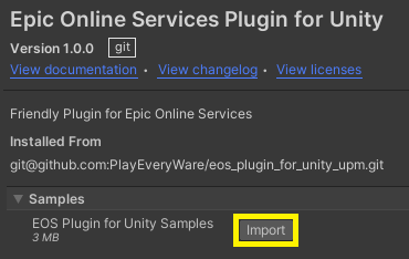 Unity Install Samples
